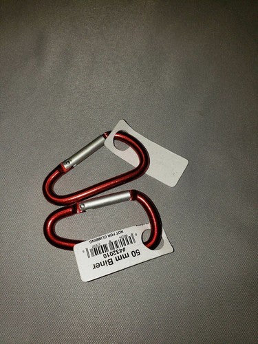 Liberty Mountain Multi-Biner 50mm (1.97") HA Aluminum Carabiners Red 2-Pack image 0