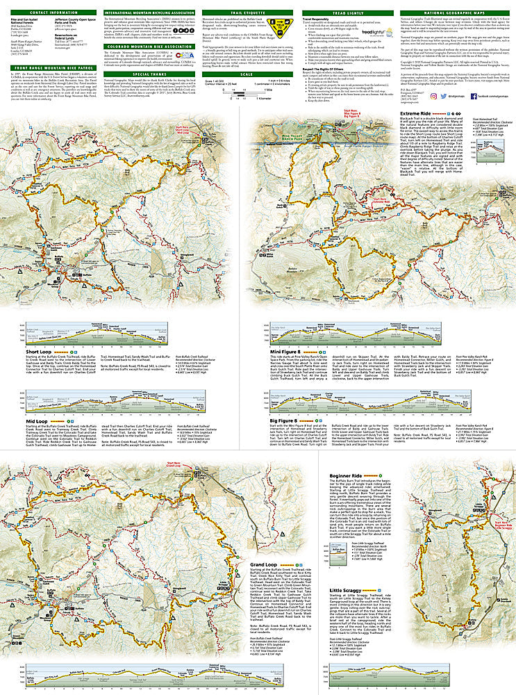 National Geographic Trails Illustrated CO Buffalo Creek Mtn Bike Trail Map 503 image 2