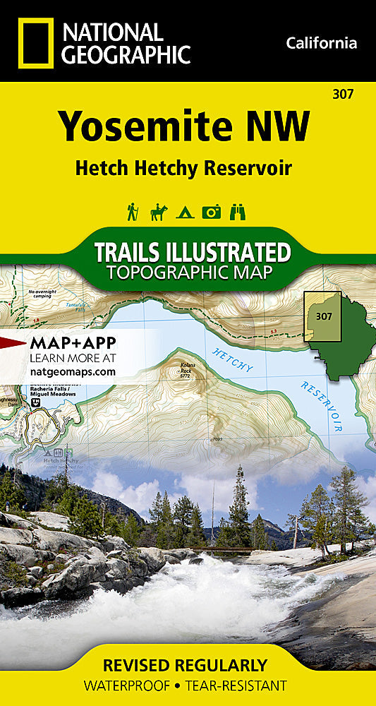 National Geographic Trails Illustrated CA Yosemite NP NW Hetch Hetchy Map 307 image 0