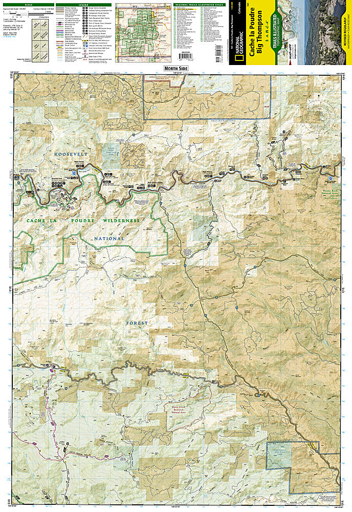 National Geographic Trails Illustrated Colo Cache La Poudre Big Thompson Map 101 image 1
