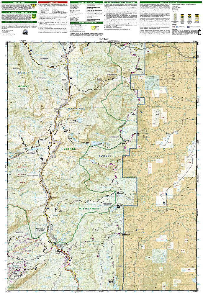 National Geographic Trails Illustrated Colorado Clark, Buffalo Pass Topo Map 117 image 2