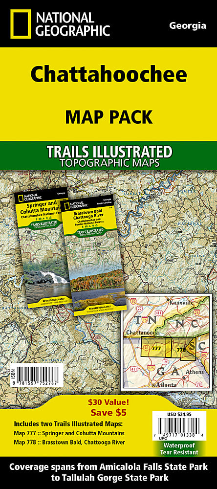 National Geographic Trails Illustrated GA / SC Chattahoochee Map Pack 1020451 image 0