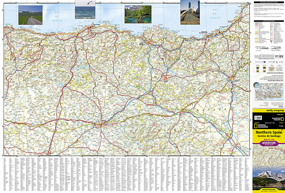 National Geographic Northern Spain Adventure Travel Map image 1
