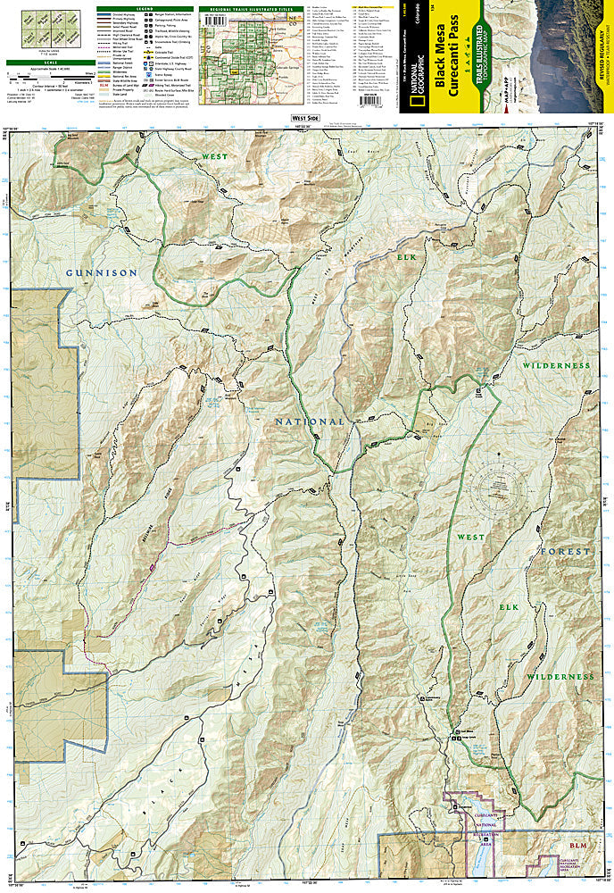 National Geographic Trails Illustrated Colo Black Mesa / Curecanti Pass Map 134 image 1