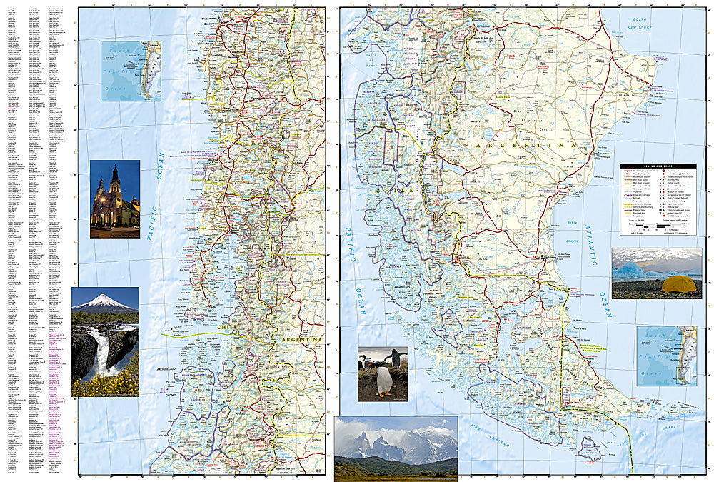 National Geographic Trails Illustrated Map â€“ Adventure Chile South America image 2