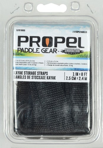 Shoreline Marine Propel Paddle Gear 8' Kayak Storage Straps w/Hardware 1-Pair image 0