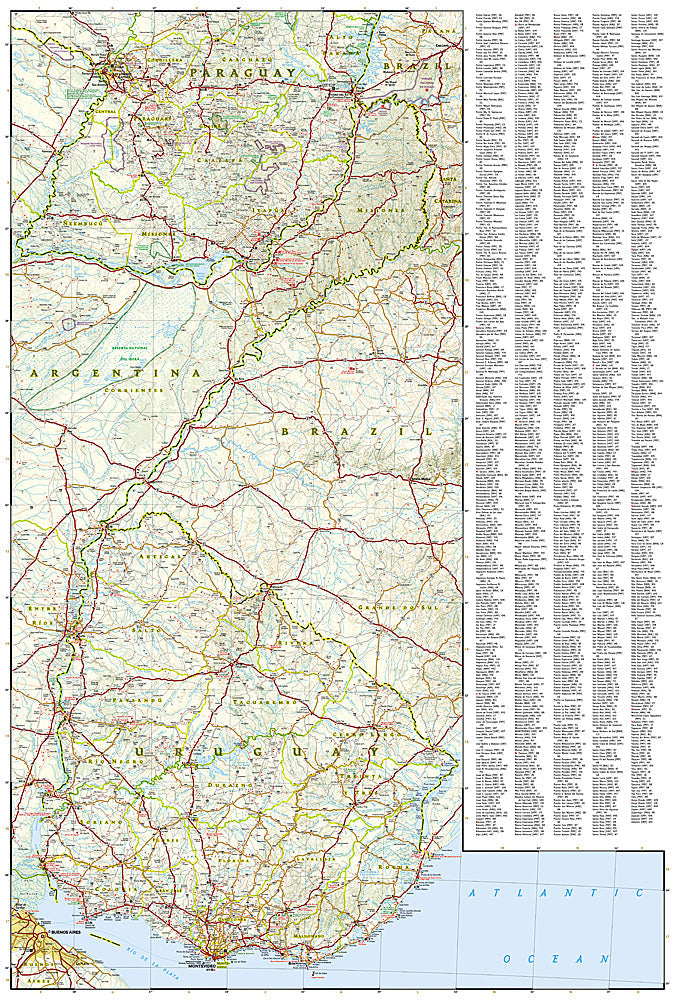 National Geographic Trails Illustrated Map â€“ Adventure Uruguay Paraguay South image 2