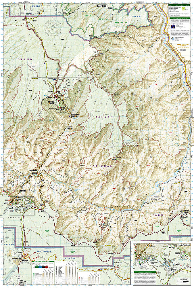 National Geographic Trails Illustrated AZ Grand Canyon Bright Angel Map 261 image 2