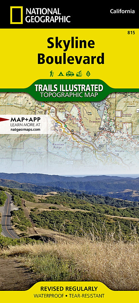 National Geographic California Skyline Boulevard Trails Illustrated Map 815 image 0