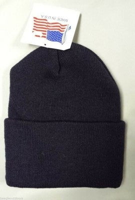 Liberty Mountain Basic SuperStretch Cuff Beanie Stocking Sock Hat (Dark Blue) image 0