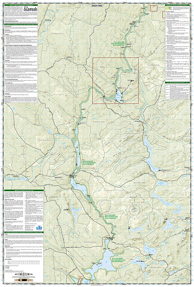 National Geographic Trails Illustrated ME Allagash Wilderness Waterway N Map 400 image 2