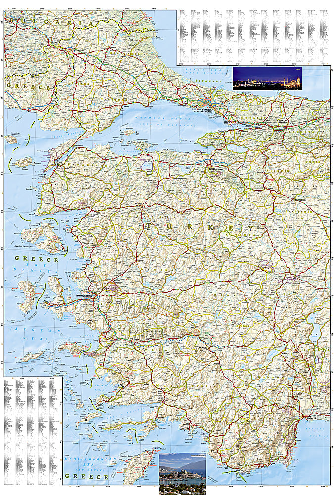 National Geographic Adventure Map Turkey Mediterranean Coast AD00003019 image 2