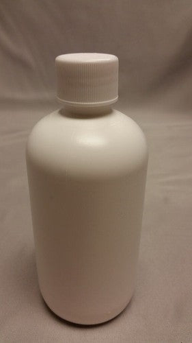 Boston Round Ultralight HDPE Plastic Storage Bottle w/Lid 8oz White image 0