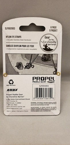Shoreline Marine Propel Paddle Gear Kayak Nylon Eye Straps 6-Pack w/Hardware image 2