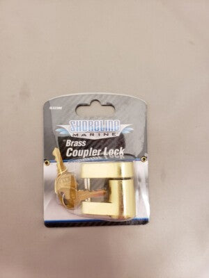 Shoreline Marine Sturdy Brass Trailer Hitch Coupler Latch Lock w/2 Keys image 1