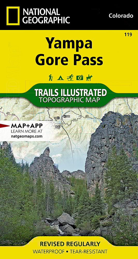 National Geographic Trails Illustrated Colorado Yampa / Gore Pass Topo Map 119 image 0