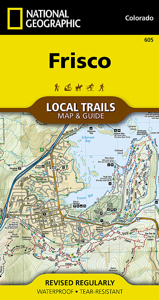 National Geographic Trails Illustrated Frisco CO Local Trails Topo Map &amp; Guide image 0