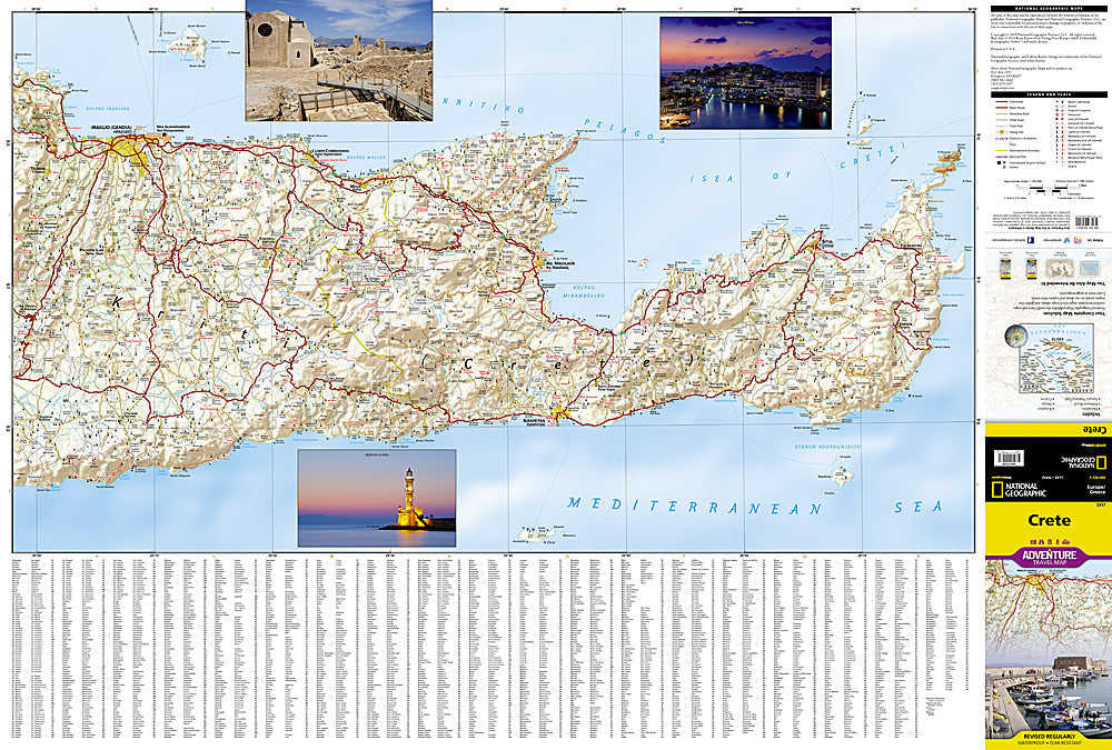 National Geographic Trails Illustrated Map â€“ Adventure Island of Crete Greece image 1