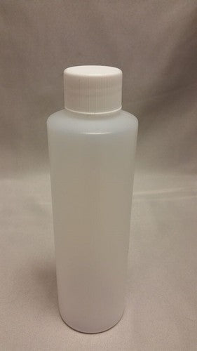 Cylinder Round Ultralight HDPE Plastic Storage Bottle w/Lid 6oz Natural image 0