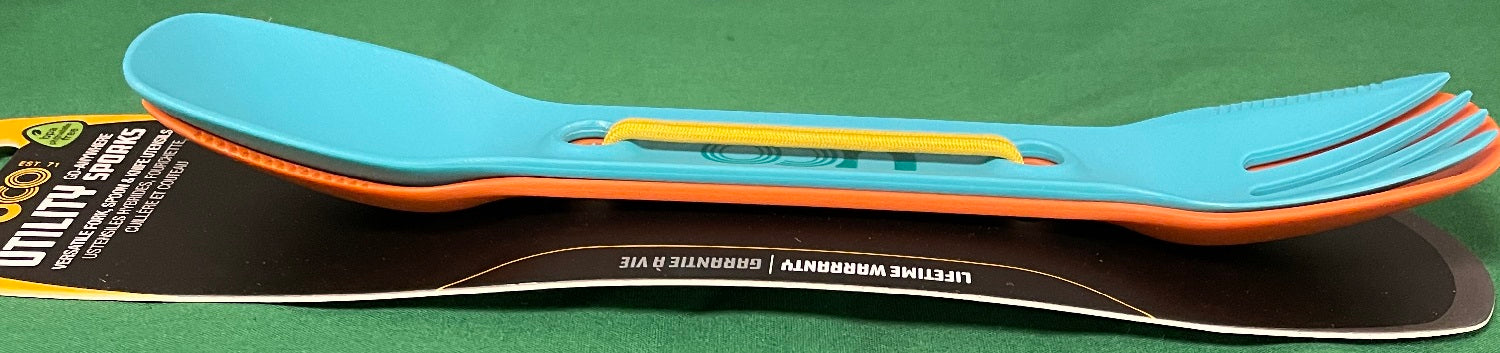 UCO Utility Spork 2-Pack - Teal & Orange - 3-in-1 Camping Utensil image 8