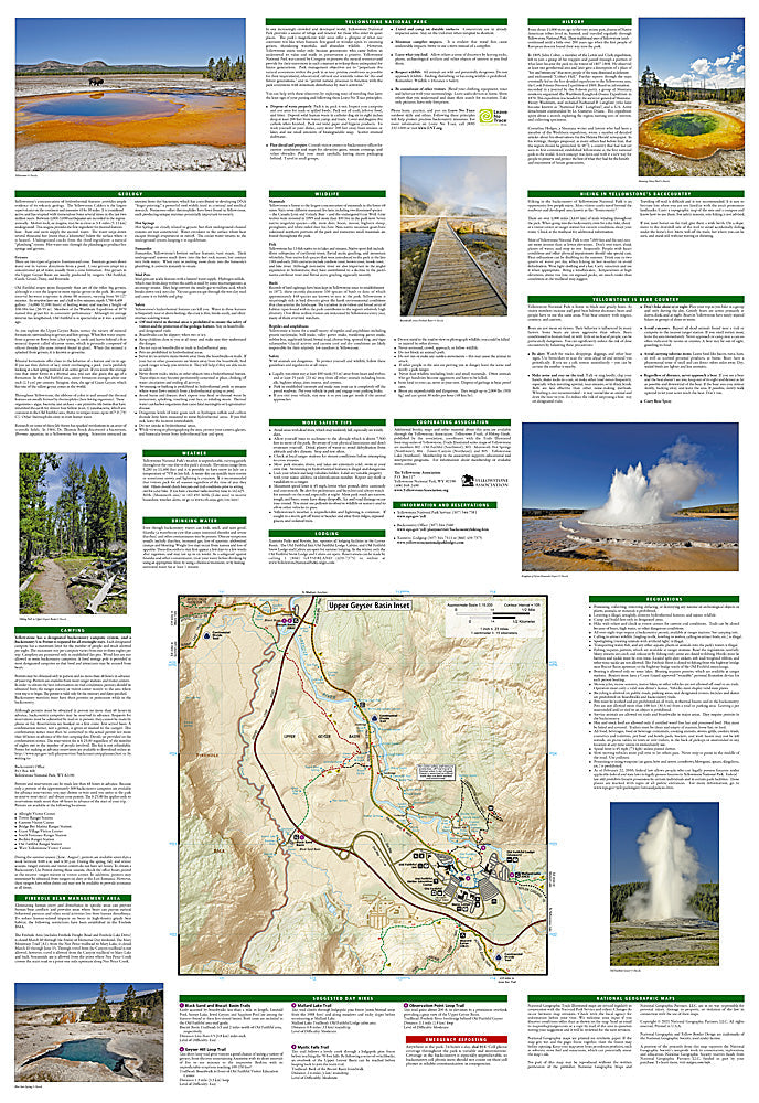 National Geographic Trails Illustrated WY Old Faithful Day Hikes Trail Map 319 image 2