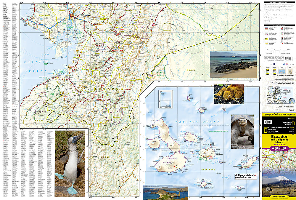 National Geographic Trails Illustrated Map â€“ Adventure Ecuador South America image 1