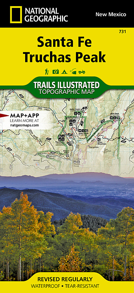 National Geographic Trails Illustrated NM Santa Fe, Truchas Peak Topo Map 731 image 0