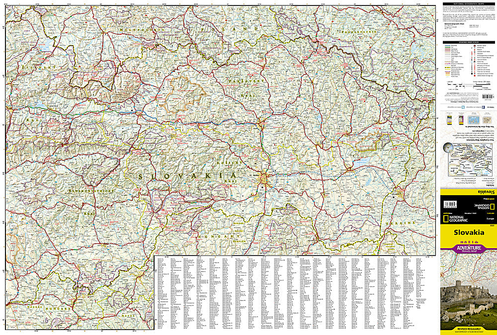 National Geographic Adventure Map Slovakia Europe AD00003323 image 1