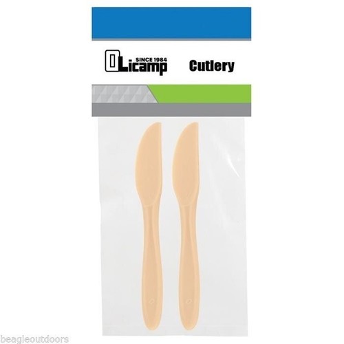 Olicamp Tan Cutlery 2-Pack Knives Light Weight Knife image 0