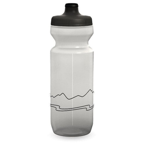 Specialized Purist 22oz Bicycle Water Bottle Clear Mountains w/Black MoFlo Lid image 0