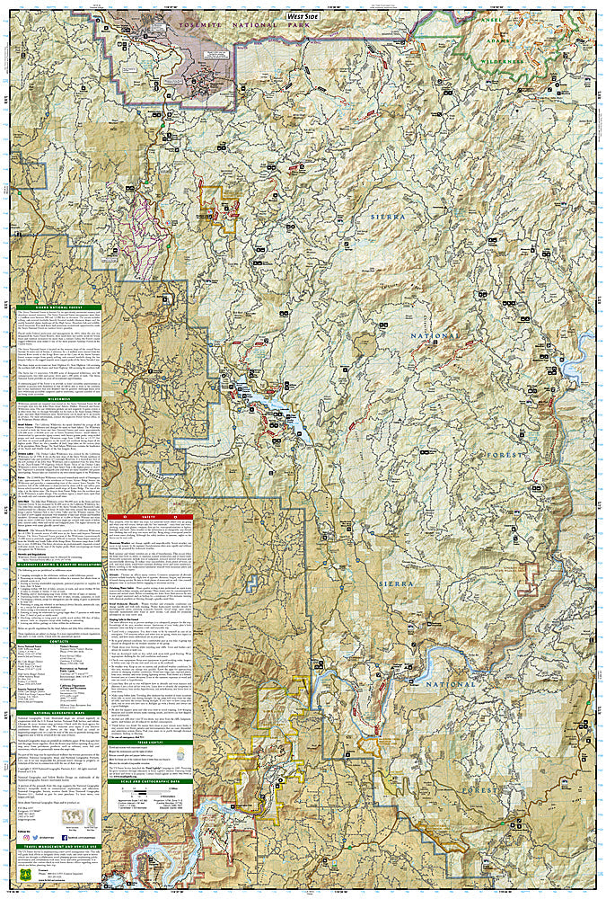 National Geographic Trails Illustrated CA Shaver Lake/Sierra National Map 810 image 2