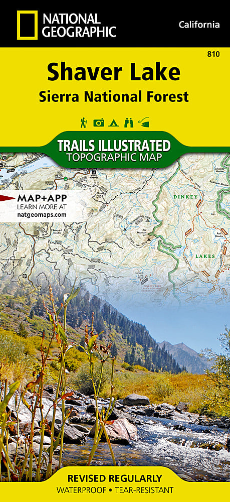National Geographic Trails Illustrated CA Shaver Lake/Sierra National Map 810 image 0