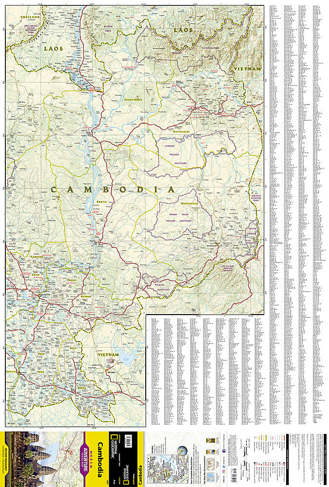 National Geographic Trails Illustrated Map â€“ Adventure Cambodia AD00003024 image 1