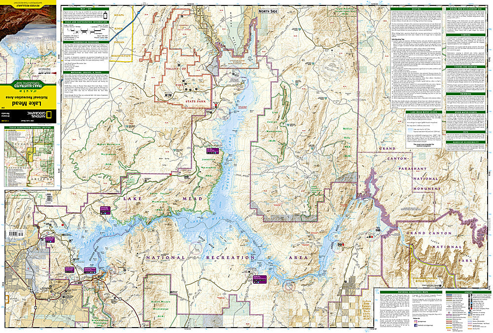 National Geographic Trails Illustrated AZ/NV Lake Mead National Rec Area Map 204 image 1