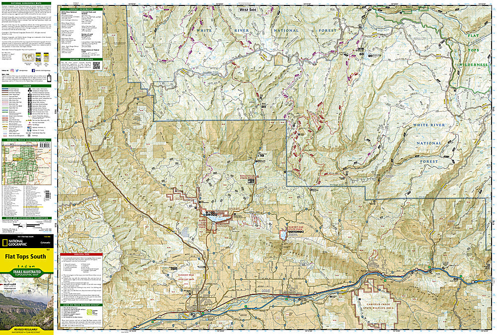National Geographic TI Colo CO Flat Tops Wilderness GMU Map Pack Bundle 1021179 image 5
