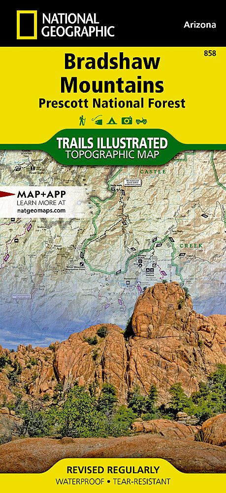 National Geographic Trails Illustrated AZ Bradshaw Mountains Prescott Map 858 image 0