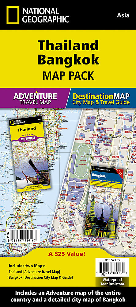 National Geographic Trails Illustrated Map â€“ Thailand / Bangkok Adventure image 0
