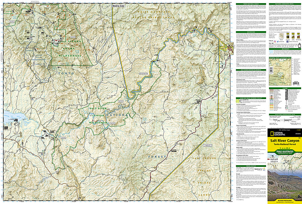 National Geographic Trails Illustrated Map 853 â€“ Arizona Salt River Canyon image 1