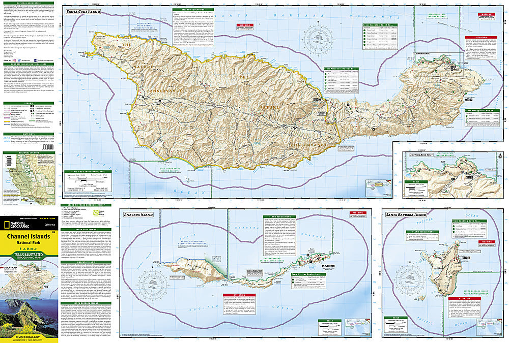 National Geographic Trails Illustrated CA Channel Islands National Park Map 252 image 1