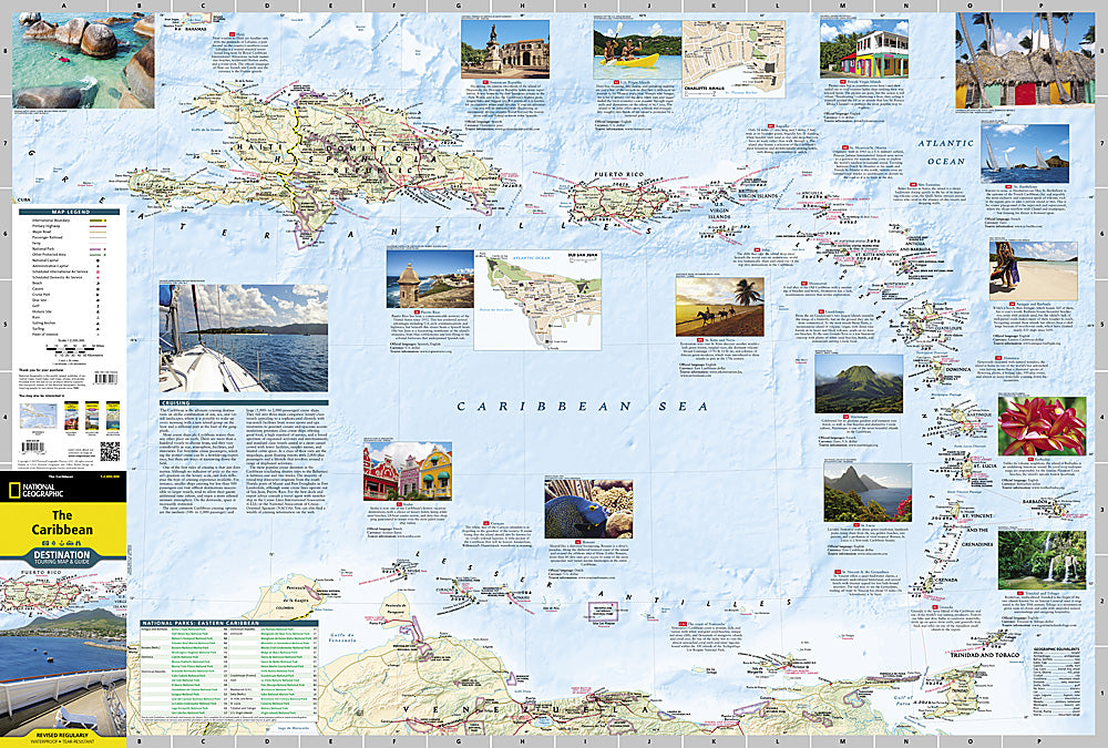 National Geographic Destination Touring Map &amp; Guide The Caribbean DM01020631 image 1