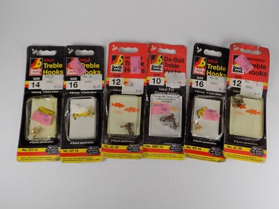 South Bend Gold Treble Hooks Size 14 - Pack of 4