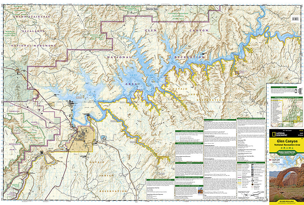National Geographic Trails Illustrated UT/AZ Glen Canyon National Park Map 213 image 1