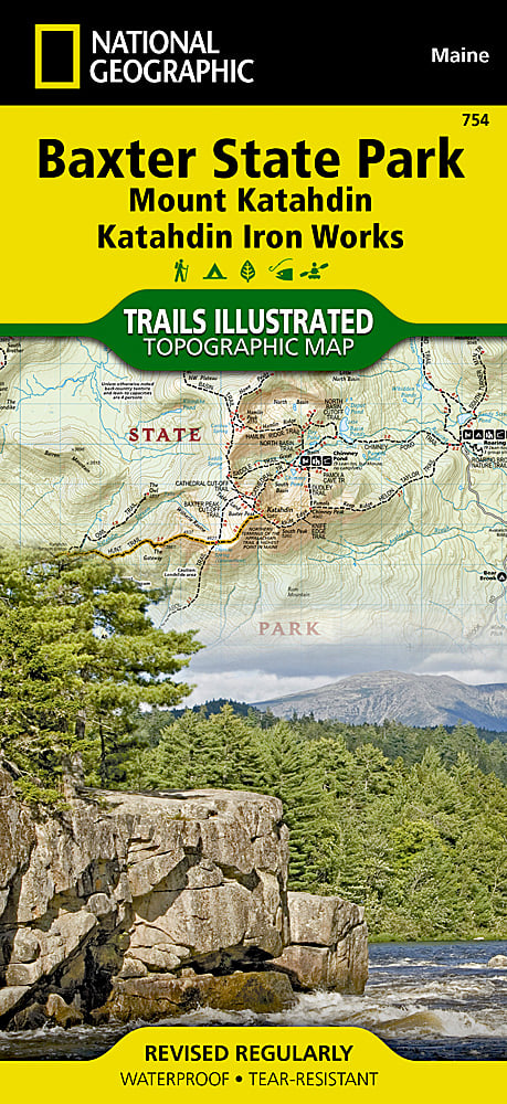 National Geographic Trails Illustrated ME Baxter State Park/Mt Katahdin Map 754 image 0