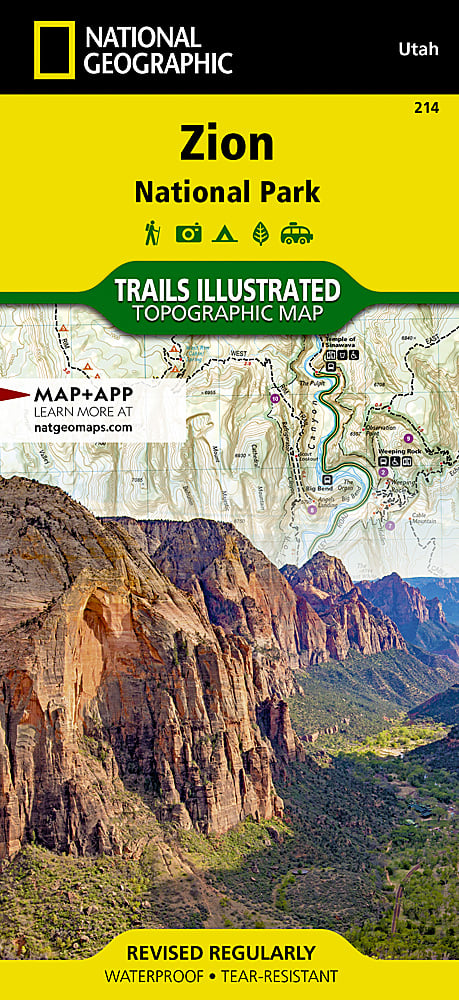 National Geographic Trails Illustrated Utah Zion National Park Map 214 image 0