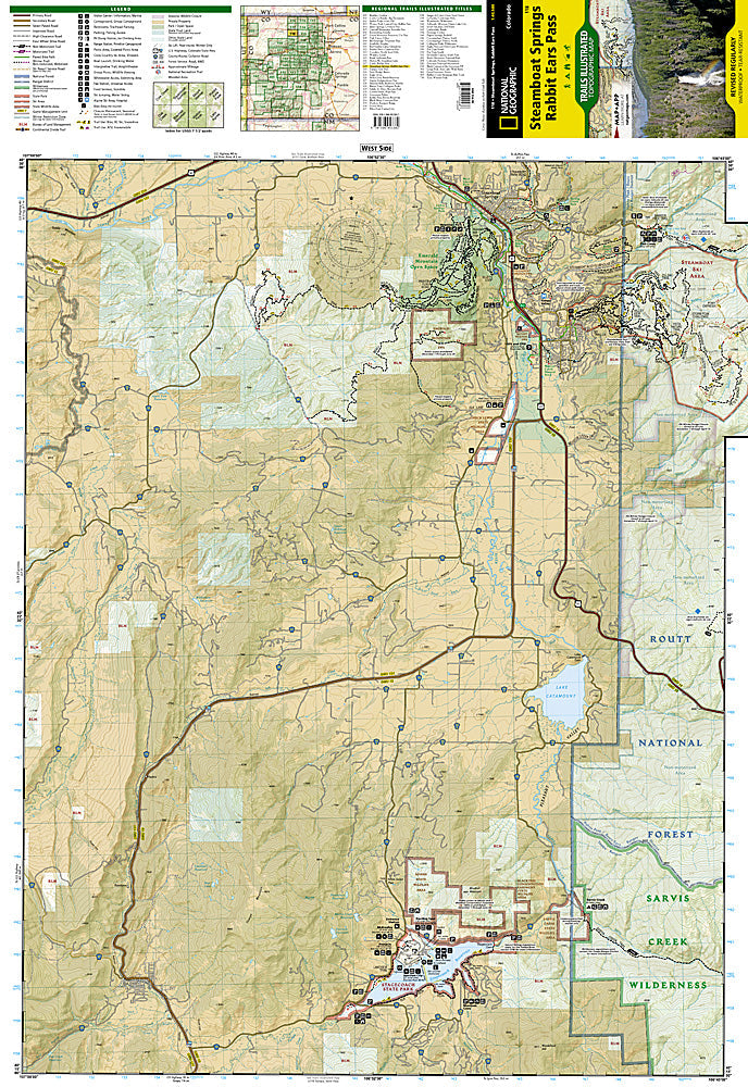 National Geographic Trails Illustrated CO Steamboat Springs Rabbit Ears Map 118 image 1