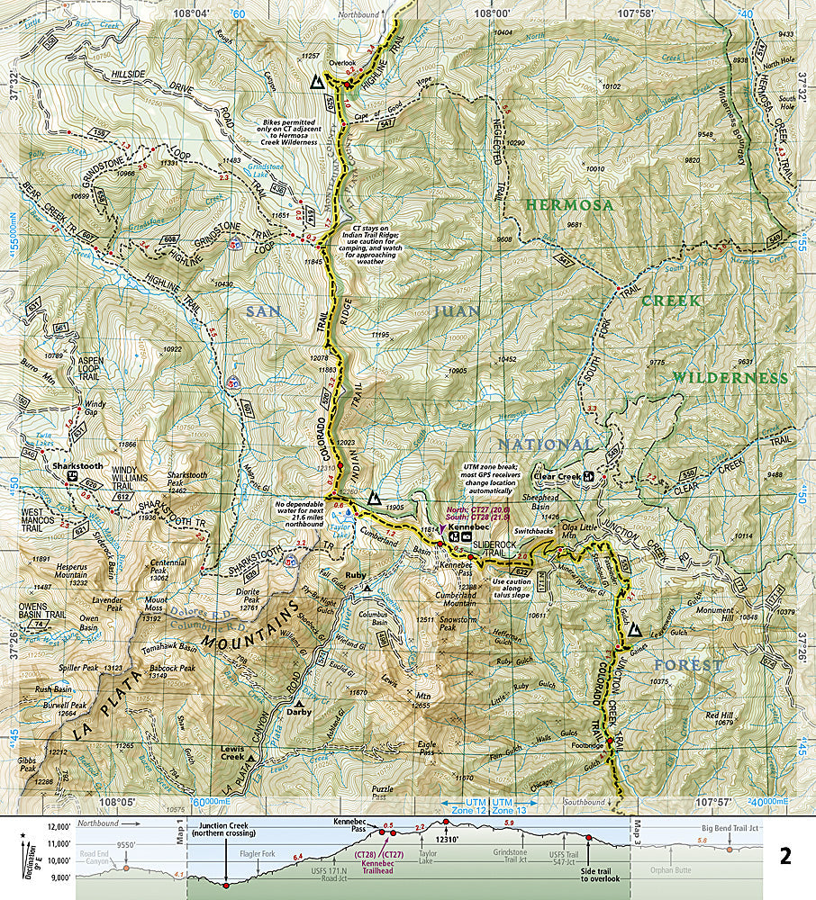 National Geographic Topographic Map Guide â€“ Colorado Trail South #1201 image 2