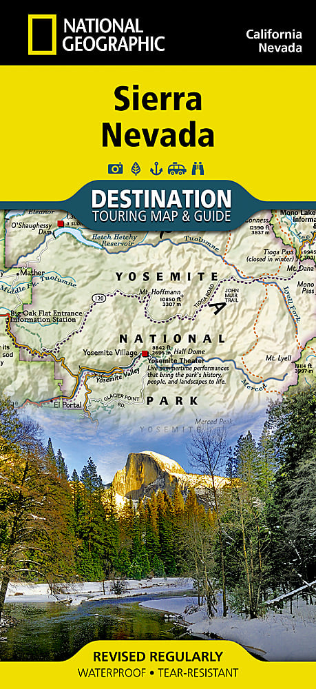 National Geographic Destination Travel Map California CA Sierra Nevada image 0