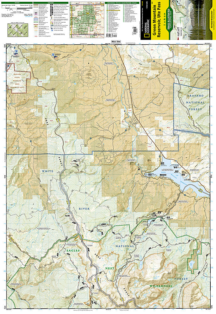 National Geographic Trails Illustrated Colo Green Mountain Res Ute Pass Map 107 image 1