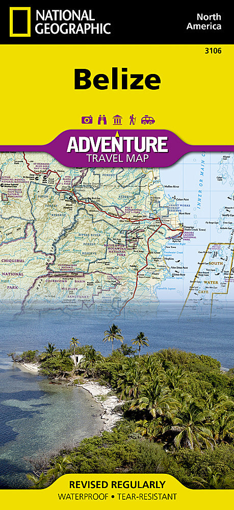 National Geographic Trails Illustrated Map â€“ Adventure Belize AD00003106 image 0