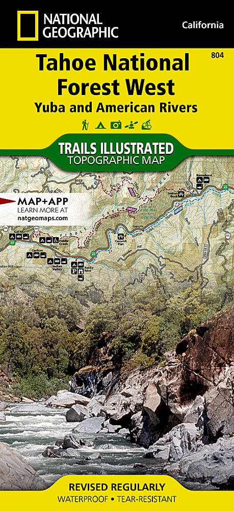 National Geographic Trails Illustrated CA Tahoe National Forest West Map 804 image 0